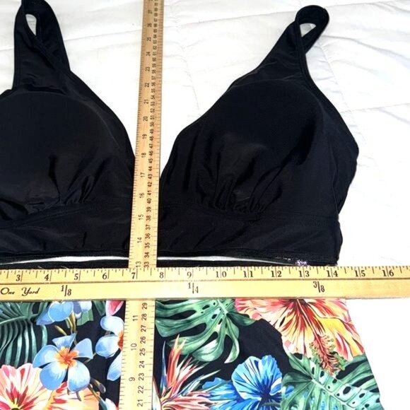 Womens Floral V-Neck Romper Swimwear 2XL - Picture 7 of 8